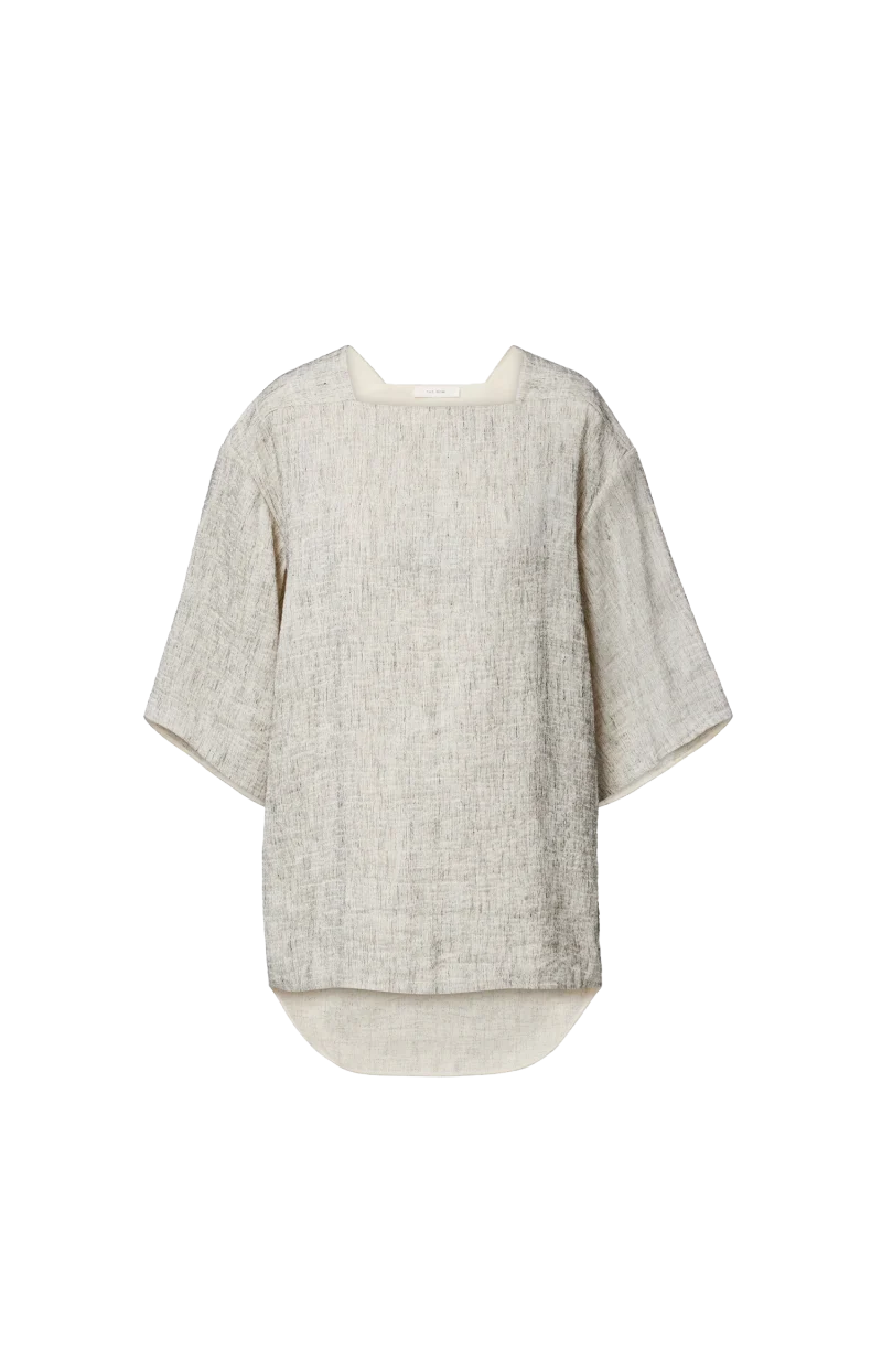 Hamza Linen and Silk Top