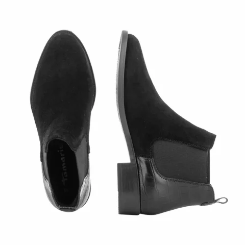 Дамски Равни Боти TAMARIS – 1-25376-41 017 BLK SUED/STR — снимка 5