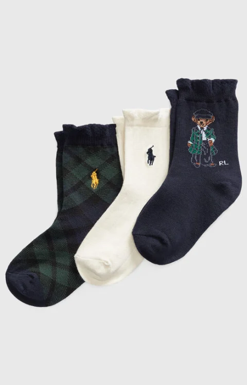 Сет от три чифта чорспи с Polo Bear принт