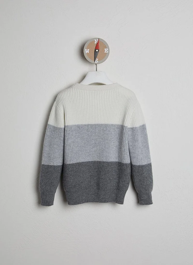 Кашмирен пуловер с райе Brunello Cucinelli Kids