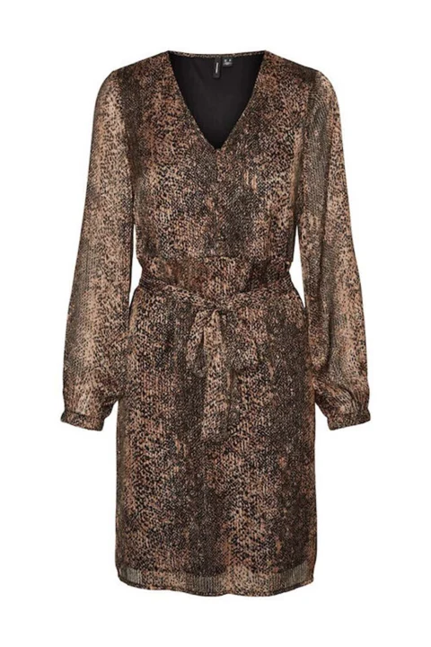 Рокли Vmnala L/S V-Neck Abk Dress Wvn Btq 10278775 17-1312 TCX Silver Mink