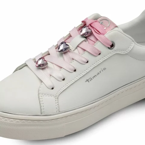 Дамски Сникърс TAMARIS – 1-23751-44-153 WHITE/PINK — снимка 4