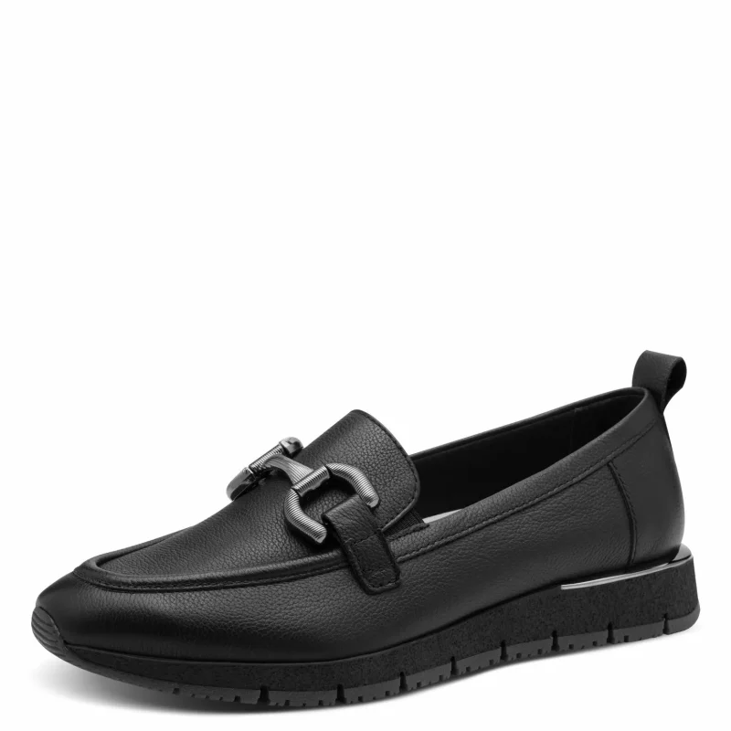 Дамски Лоуфър TAMARIS – 1-24711-42-003 BLACK LEATHER — снимка 3