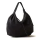 Дамска черна чанта Prive Hobo Bag BORBONESE — снимка 3