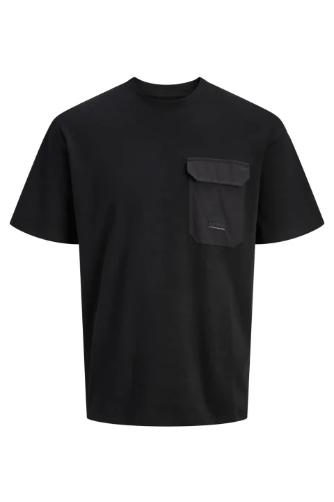 T-Shirt Jcofusion Pocket Ss Crew Neck 12293064 C-N10 black
