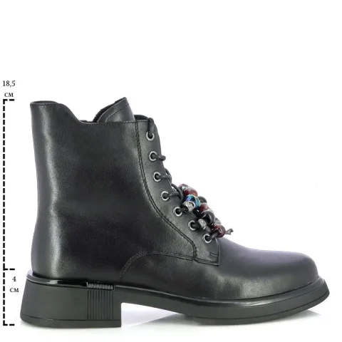 Дамски Кубинки CARLO FABIANI – 476166 BLACK LEATHER — снимка 6
