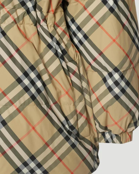 Reversible Check Nylon Puffer Jacket — снимка 3