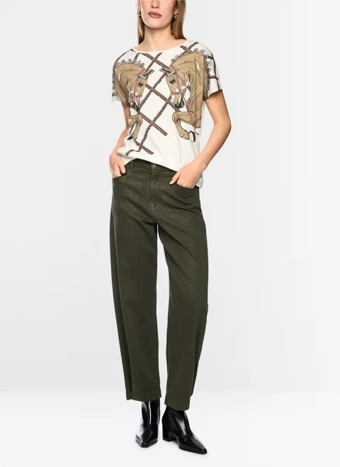 Тишърт с принт Marc Cain Collections — снимка 2