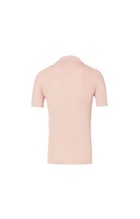 Pink Knit Polo Shirt — снимка 2