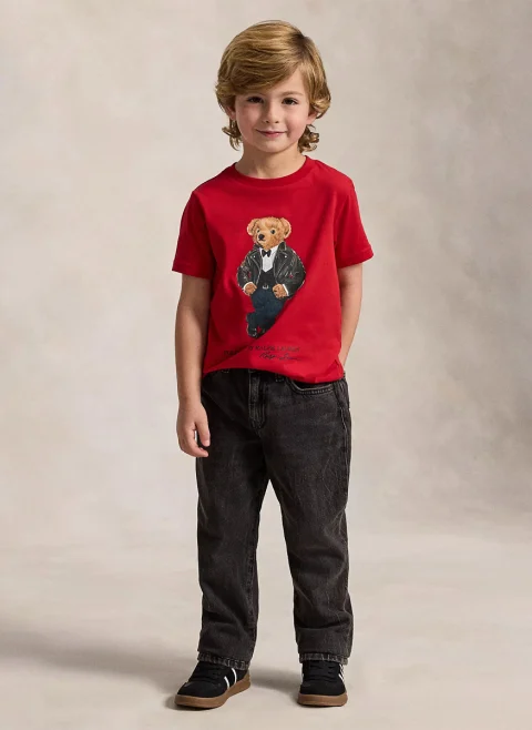 Тишърт с принт 'Polo Bear' Ralph Lauren Kids 2-7 — снимка 3