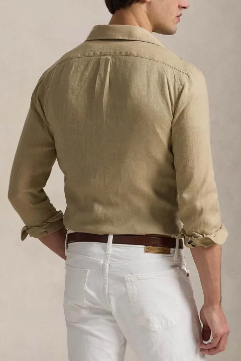 Риза Cubdppcs-Long Sleeve-Sport Shirt 710966294001 250 beige/khaki — снимка 2