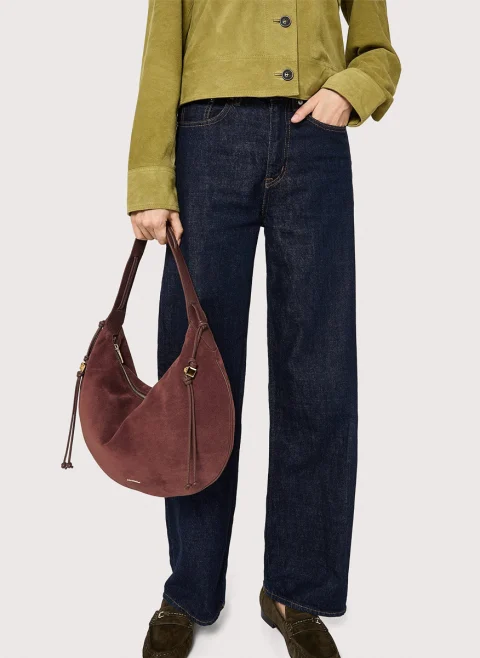 Велурена чанта Coccinelle Thess Large — снимка 5