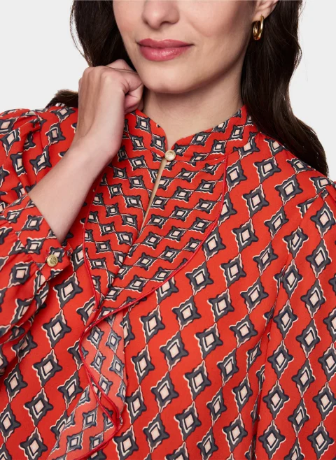Блуза с цялостен принт Marc Cain Collections — снимка 5