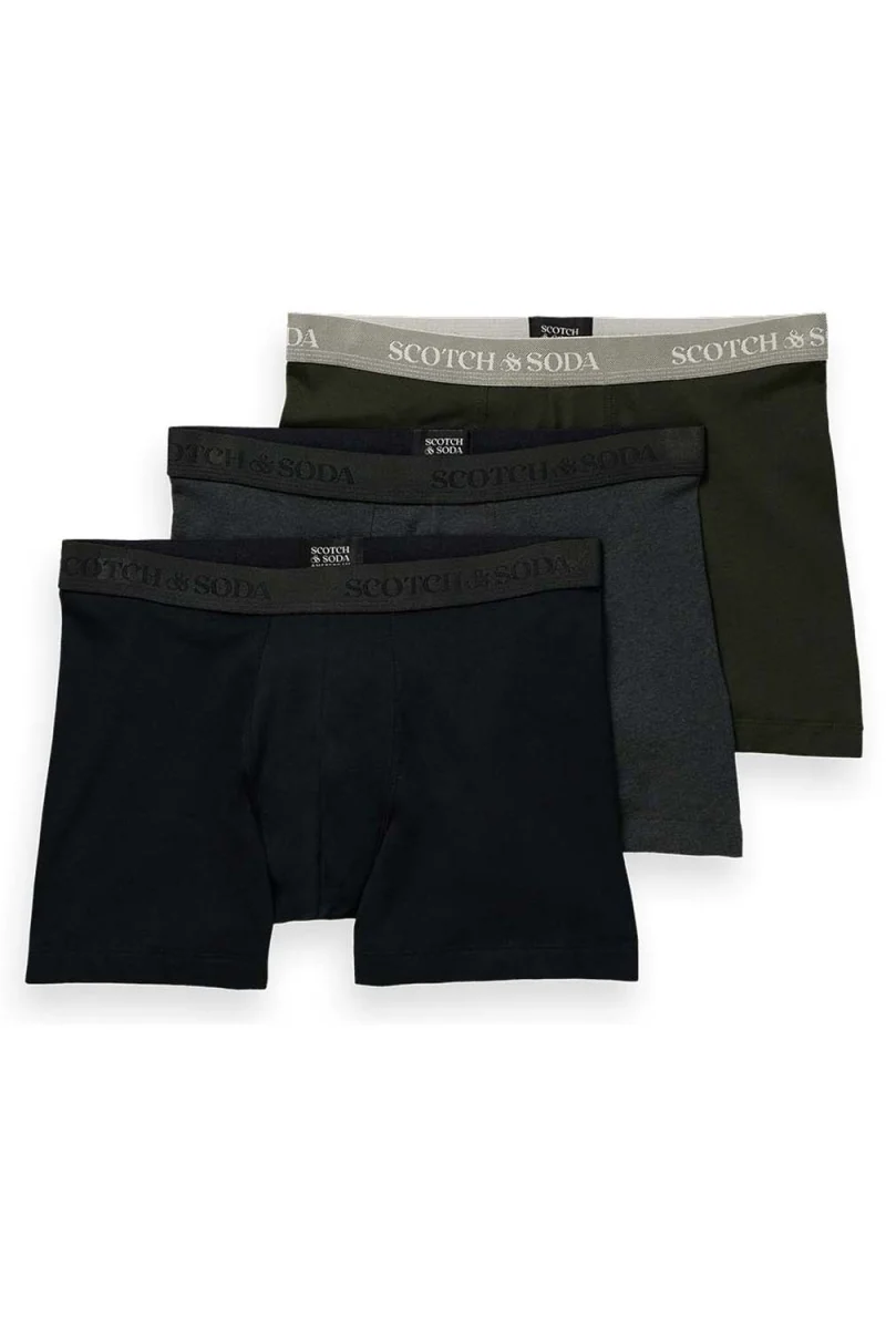 Бельо (Pack of 3) Scso Base Herringbone Boxer 701222705 SCU003.4 olive