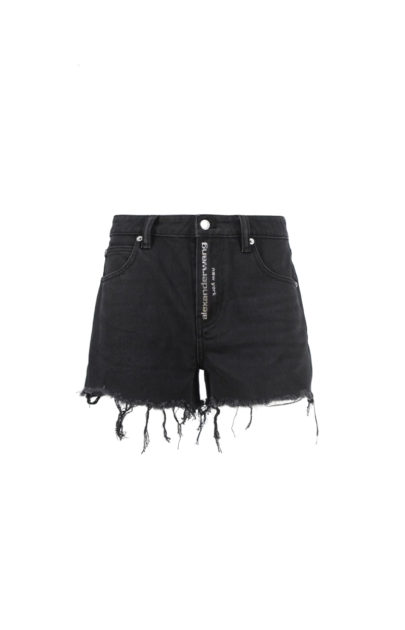 Embellished Logo Fly Relaxed Shorts