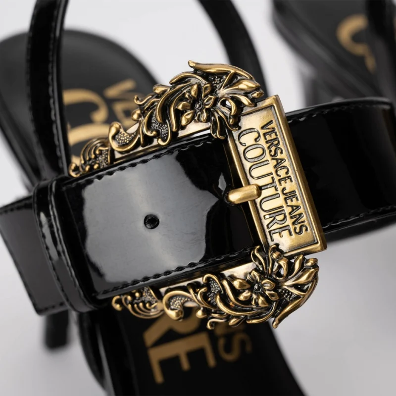 Дамски черни сандали VERSACE JEANS — снимка 6