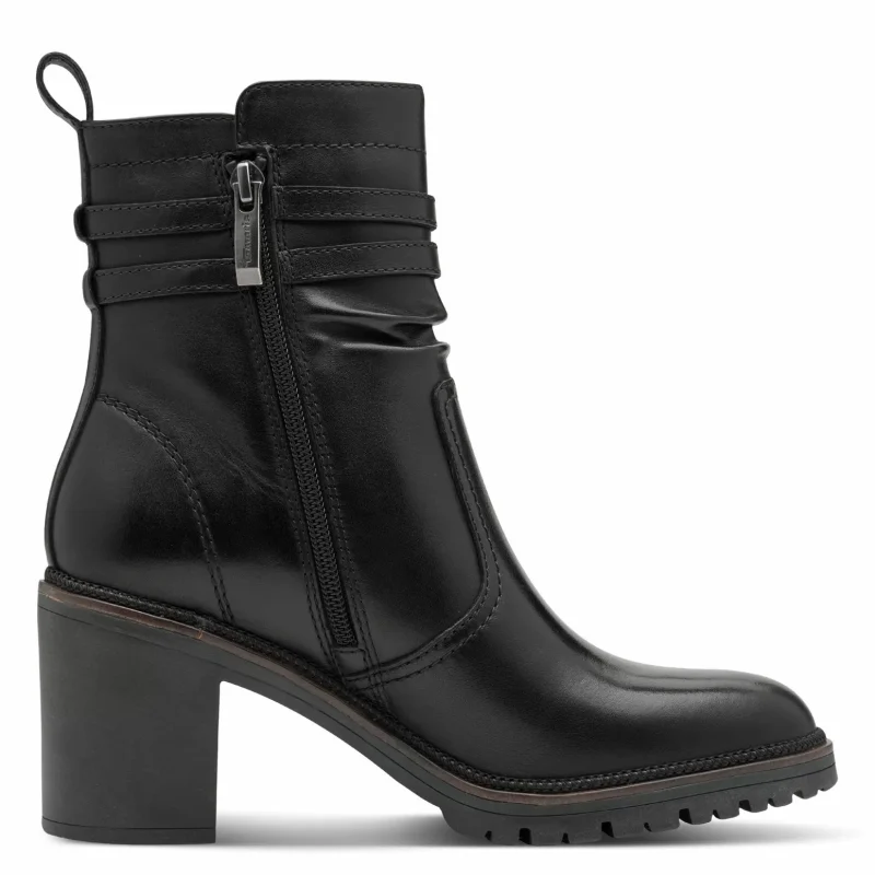 Дамски Боти На Ток TAMARIS – 1-25383-45-003 BLACK LEATHER — снимка 2