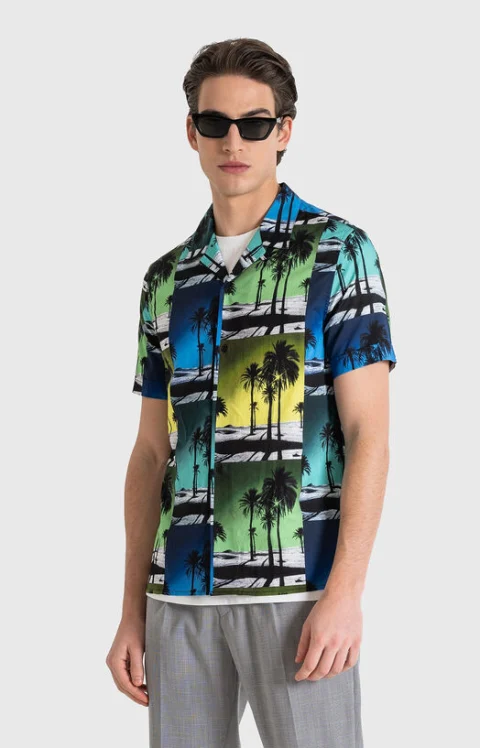Риза HONOLULU от вискоза и памук