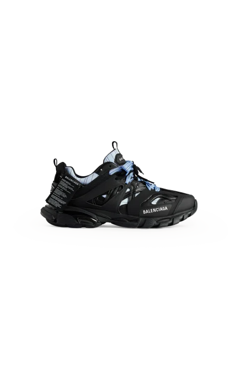 Track Shirt Sneaker in Black/Blue