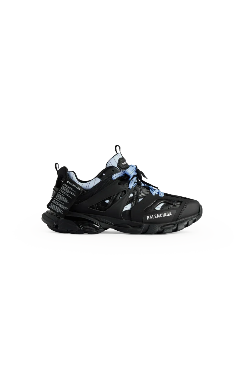Track Shirt Sneaker in Black/Blue