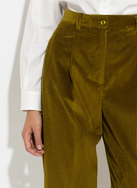 Панталон от рипсено кадифе Weekend Max Mara Ordine — снимка 13