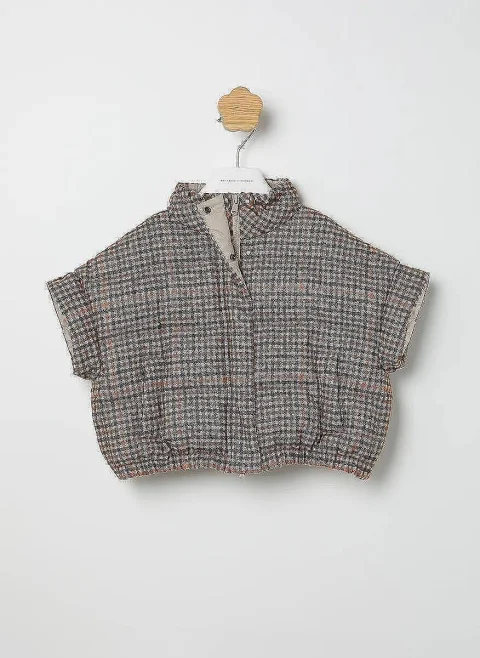 Пухен елек с вълна Brunello Cucinelli Kids