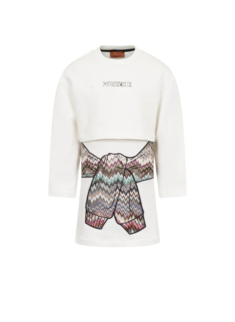 Рокля с бродерия Missoni Kids