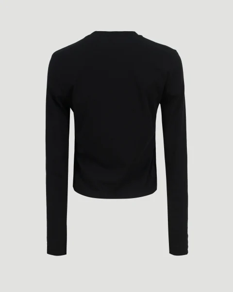 The Gros Grain Long-Sleeved T-Shirt in Black — снимка 3