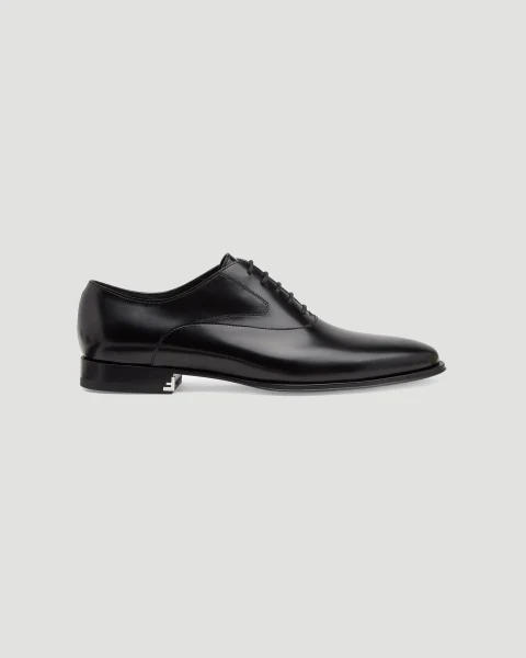 Leather Oxfords in Black
