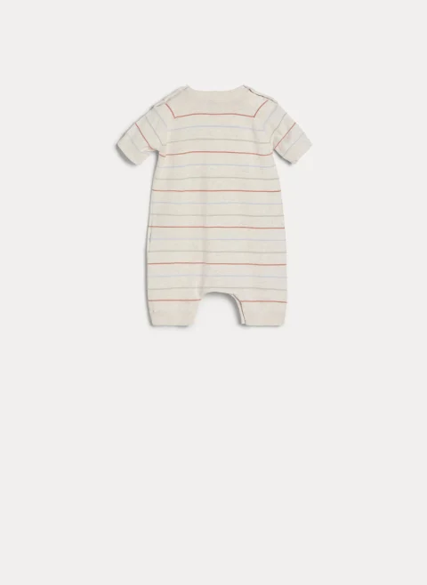 Раиран гащеризон от фино плетиво 'Bernie' Brunello Cucinelli Kids — снимка 2