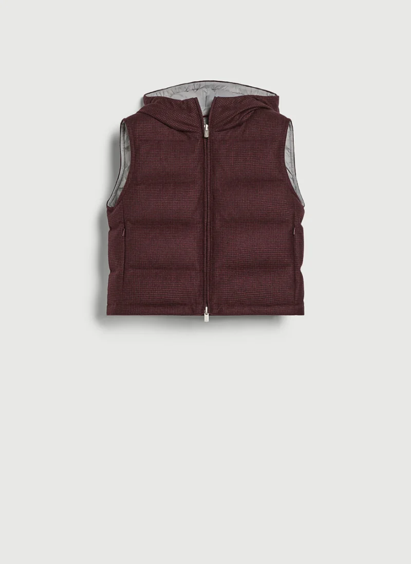 Елек с кашмир 'Houndstooth' Brunello Cucinelli Kids 12