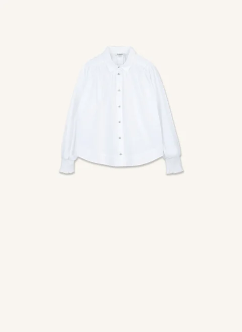 Риза от памучен поплин Lanvin Kids