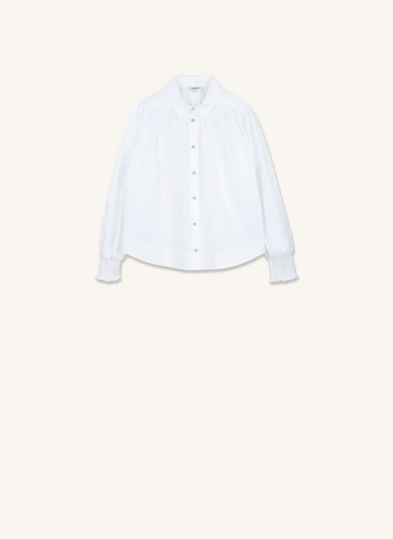 Риза от памучен поплин Lanvin Kids
