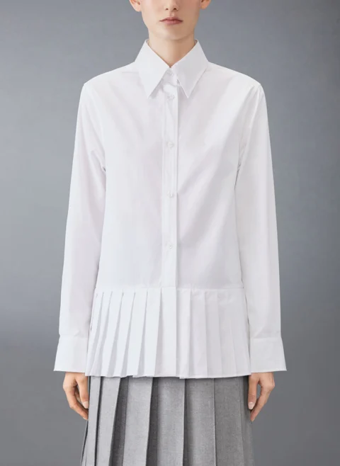 Риза с плисиран мотив Thom Browne