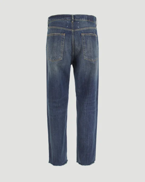 Straight-Leg Jeans in Blue Wash — снимка 3