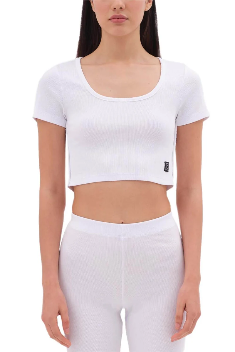 Top Rib Cropped DLWT000118 white