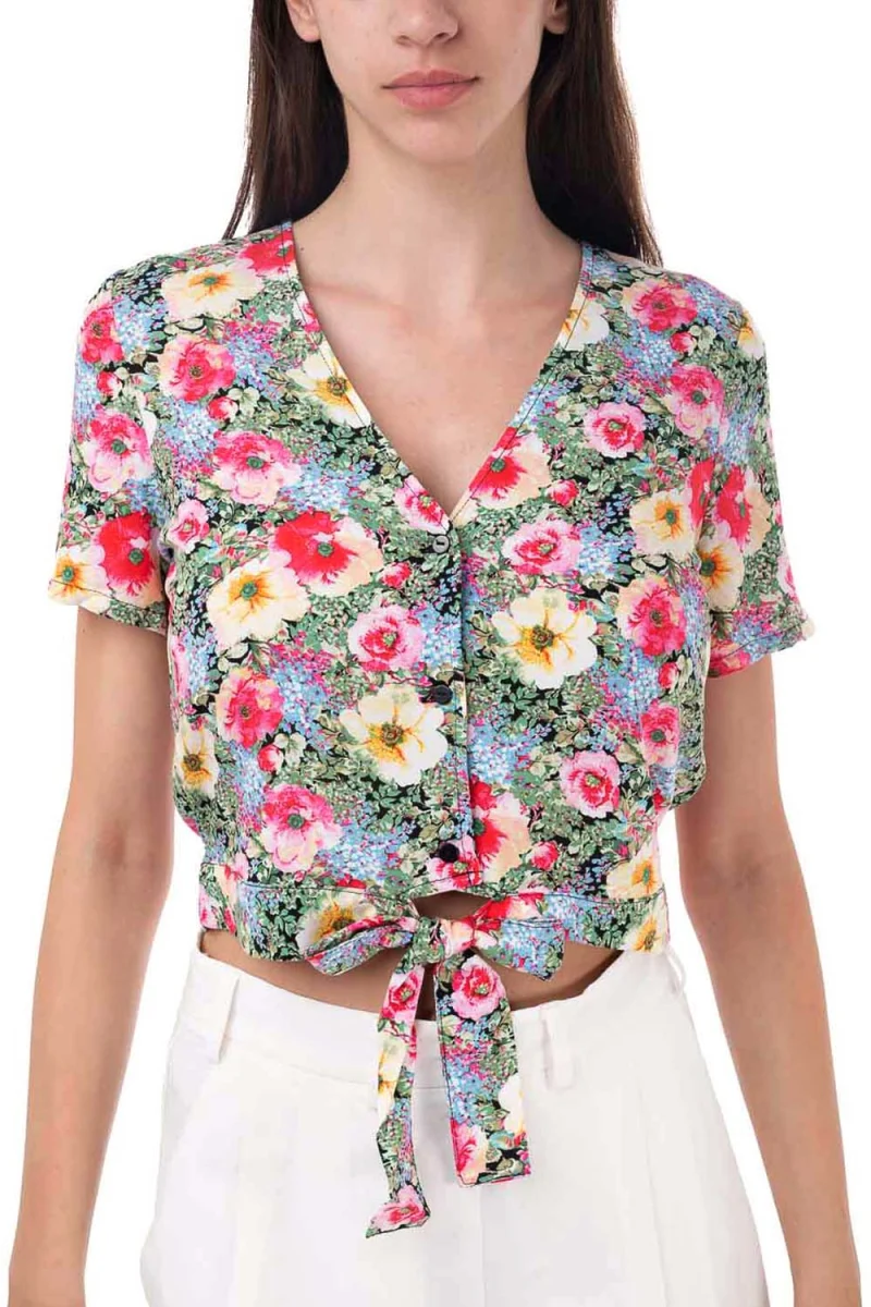 Vmeasy S/S Shirt Tie Top Wvn Ga 10245155 c-n10 black
