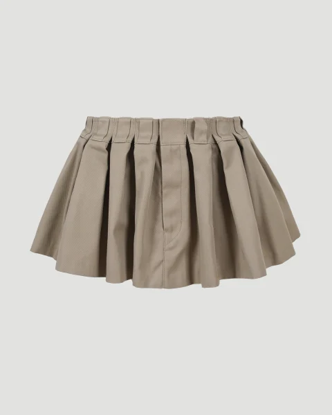 Box-Pleated Mini Skirt