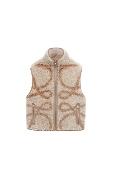 Vest in Beige Wool Blend