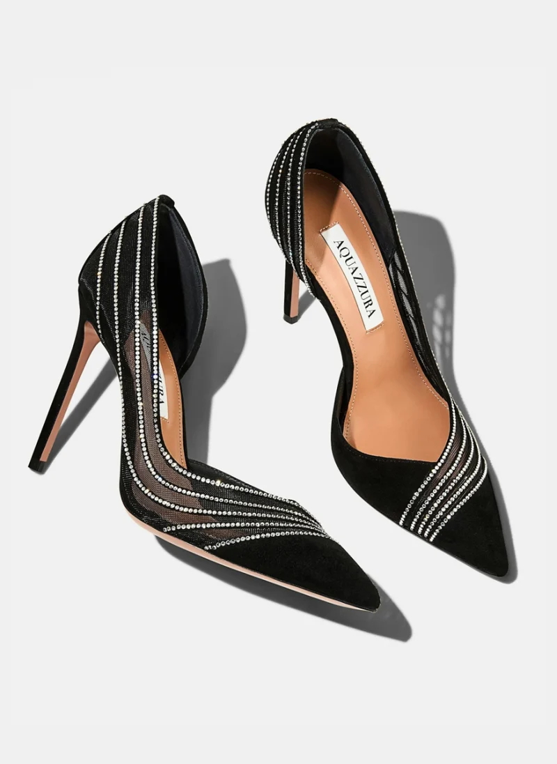Велурени обувки на ток 'Dream Girl' Aquazzura — снимка 5