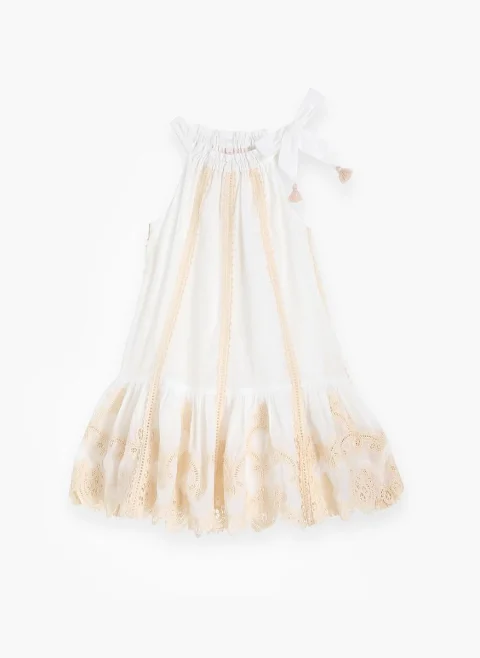 Рокля с бродерии Zimmermann Kids