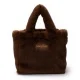 Дамска кафява чанта Colette Soft Fur SAINT BARTH — снимка 4