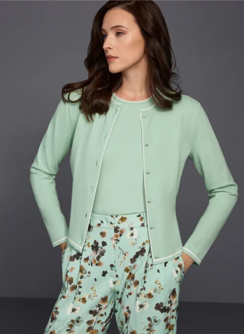 Фина жилетка с контрастни детайли Marc Cain Collections — снимка 6