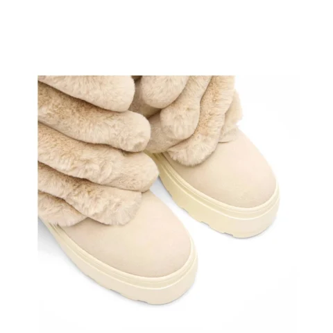 Дамски бежови ботуши Double Face Eureka Casadei — снимка 8