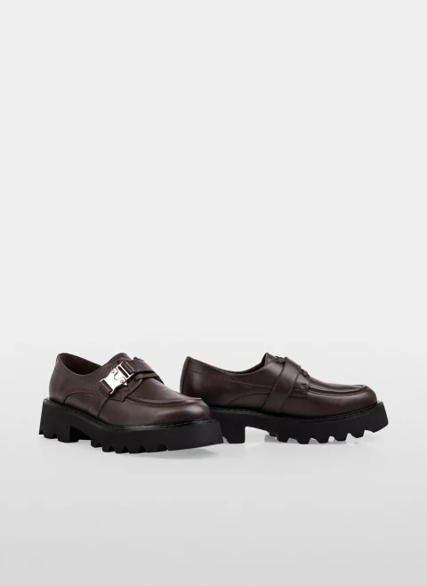 Кожени мокасини с катарама Marc Cain Sports — снимка 2