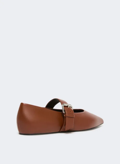 Кожени балеринки Weekend Max Mara Wkagel — снимка 3