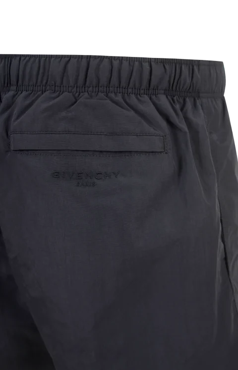 Swim Shorts with Givenchy Paris Embroidery in Black — снимка 3