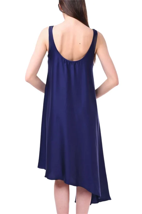 Рокля "Silky Moments" Asymmetrical Sleeveless Dress 23265 13267-navyblue — снимка 2