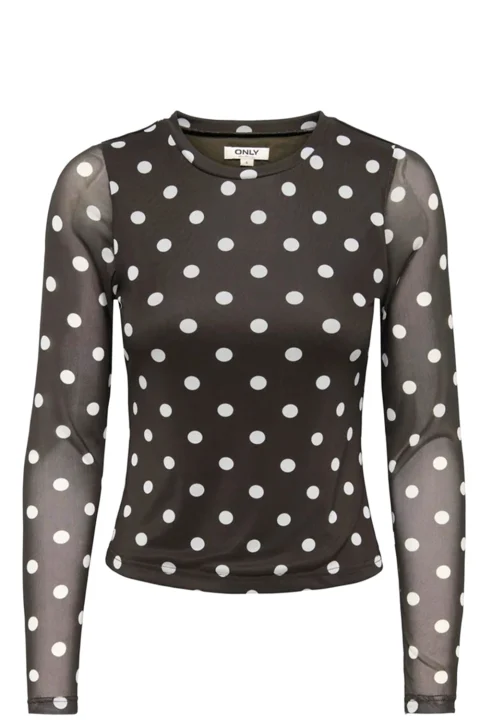 Top Onlnova L/S Mesh 15357642 19-0915 TCX coffee bean