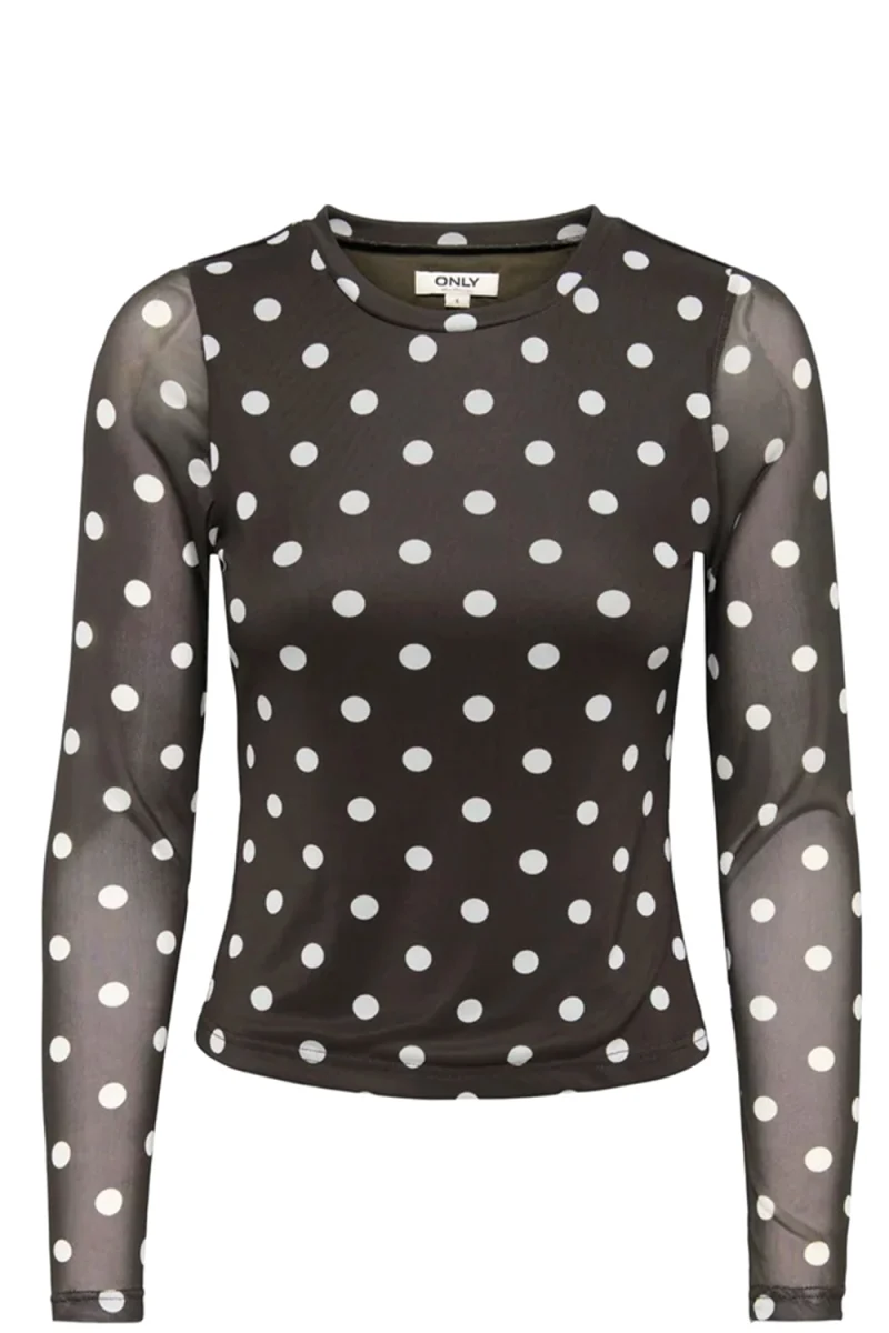 Top Onlnova L/S Mesh 15357642 19-0915 TCX coffee bean